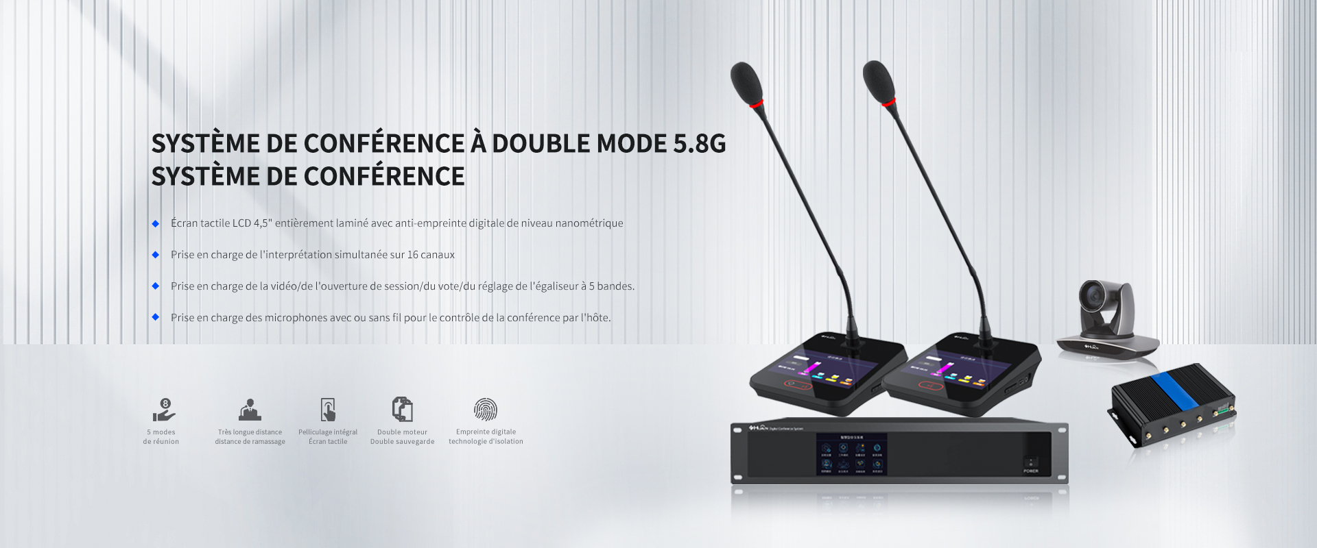 wireless conference system 5.8G